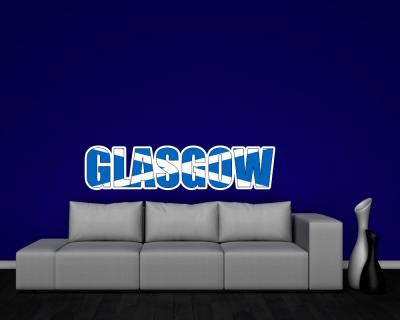 Wandtattoo Glasgow Schriftzug - Ansicht 2