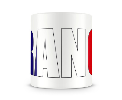 Tasse mit Frankreich / France Schriftzug - Ansicht 2