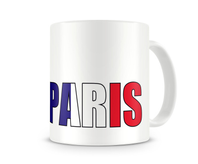 Tasse mit Paris Schriftzug Tasse