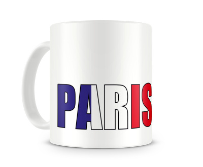 Tasse mit Paris Schriftzug Tasse