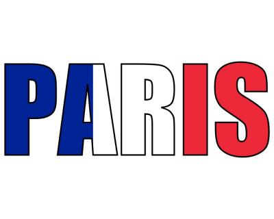 Paris Schriftzug Aufkleber Aufkleber