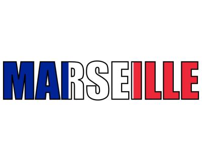 Marseille Schriftzug Aufkleber - Ansicht 1