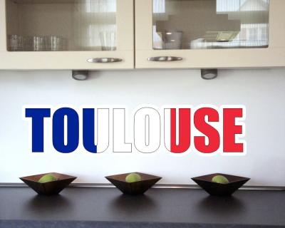 Wandtattoo Toulouse Schriftzug