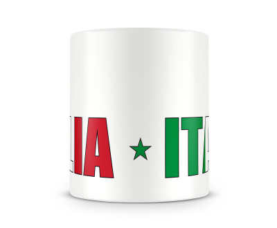 Tasse mit Italien / Italia Schriftzug Tasse