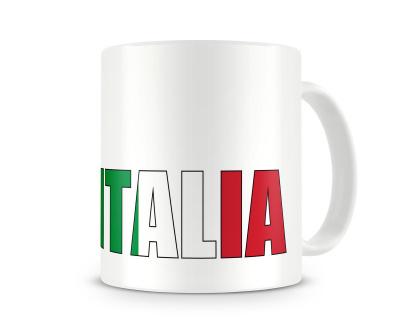 Tasse mit Italien / Italia Schriftzug Tasse