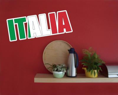 Wandtattoo Italia Schriftzug