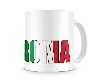 Tasse mit Rom / Roma Schriftzug Tasse