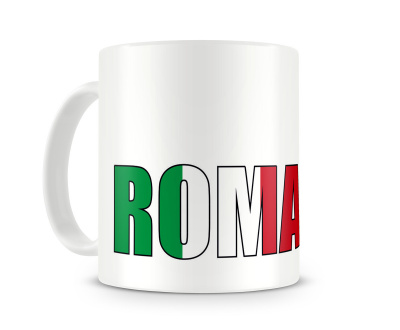 Tasse mit Rom / Roma Schriftzug Tasse