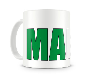 Tasse mit Mailand Schriftzug