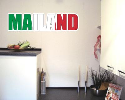 Wandtattoo Mailand Schriftzug - Ansicht 3