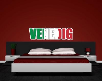 Wandtattoo Venedig Schriftzug