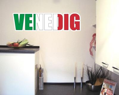 Wandtattoo Venedig Schriftzug - Ansicht 3
