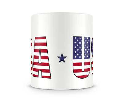 Tasse mit USA Schriftzug - Ansicht 2
