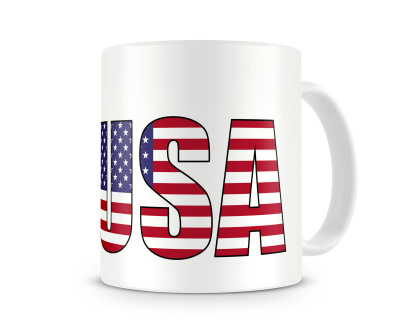Tasse mit USA Schriftzug - Ansicht 3