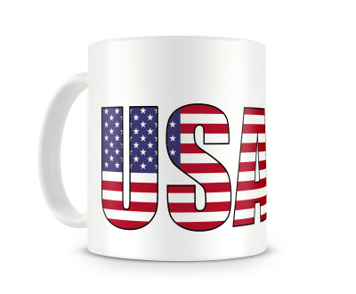 Tasse mit USA Schriftzug