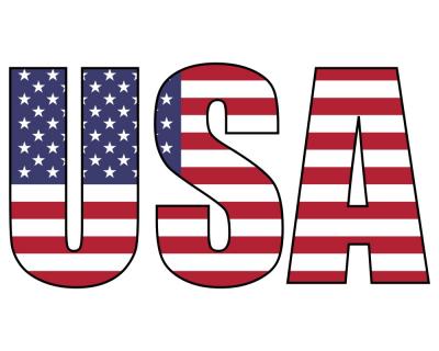 USA Schriftzug Aufkleber