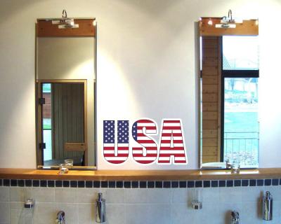 Wandtattoo USA Schriftzug