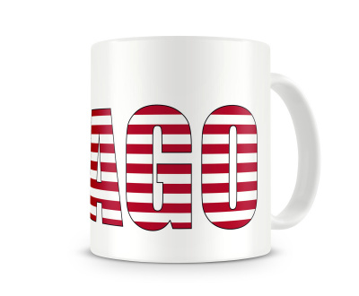 Tasse mit Chicago Schriftzug - Ansicht 3