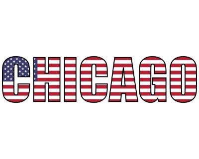 Chicago Schriftzug Aufkleber