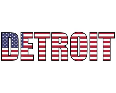 Detroit Schriftzug Aufkleber - Ansicht 1
