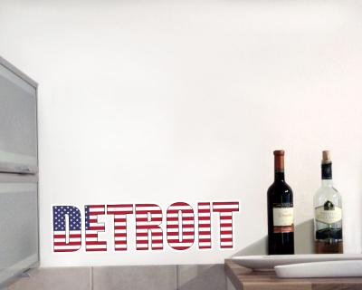 Wandtattoo Detroit Schriftzug