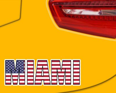 Miami Schriftzug Aufkleber