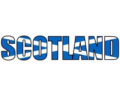 Schottland Schriftzug Scotland Aufkleber