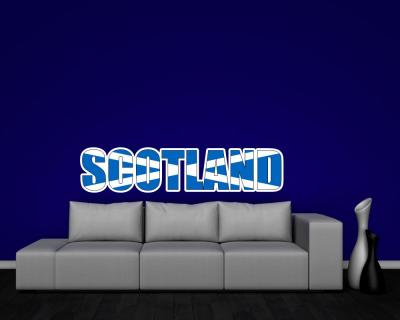 Wandtattoo Schottland Schriftzug