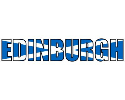 Edinburgh Schriftzug Aufkleber Aufkleber