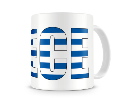 Tasse mit Griechenland / Greece Schriftzug - Ansicht 3