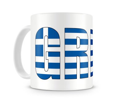 Tasse mit Griechenland / Greece Schriftzug