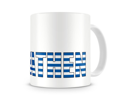 Tasse mit Athen Schriftzug - Ansicht 3