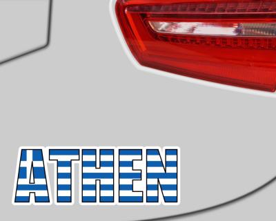 Athen Schriftzug Aufkleber