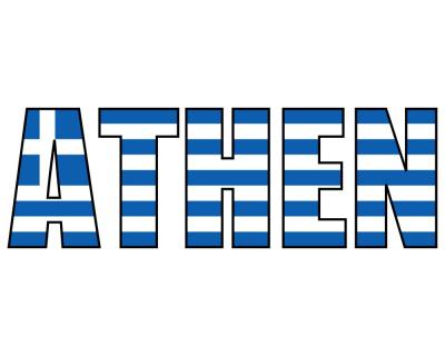 Athen Schriftzug Aufkleber - Ansicht 1