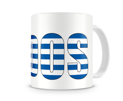 Tasse mit Rhodos Schriftzug - Ansicht 3