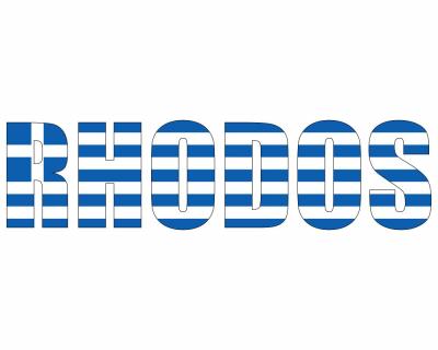 Wandtattoo Rhodos Schriftzug - Ansicht 1