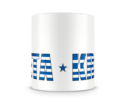 Tasse mit Kreta Schriftzug - Ansicht 2