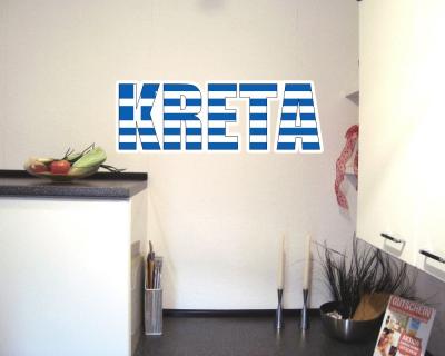 Wandtattoo Kreta Schriftzug