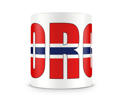 Tasse mit Norge / Norwegen Schriftzug - Ansicht 2