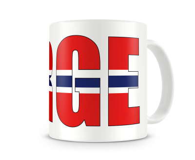 Tasse mit Norge / Norwegen Schriftzug - Ansicht 3