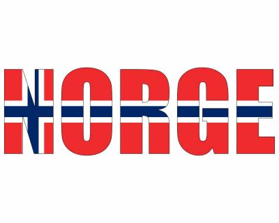Wandtattoo Norge Norwegen Schriftzug - Ansicht 1