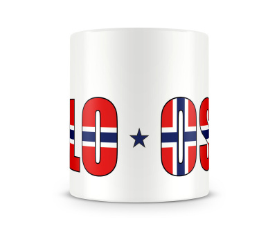 Tasse mit Oslo Schriftzug Tasse