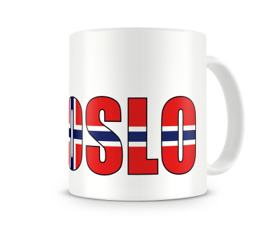 Tasse mit Oslo Schriftzug Tasse