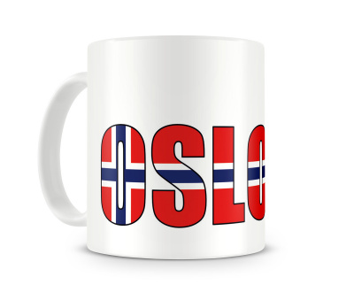 Tasse mit Oslo Schriftzug