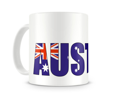 Tasse mit Australia / Australien Schriftzug