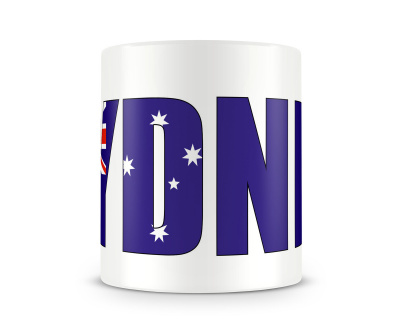 Tasse mit Sydney Schriftzug - Ansicht 2