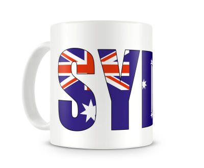 Tasse mit Sydney Schriftzug