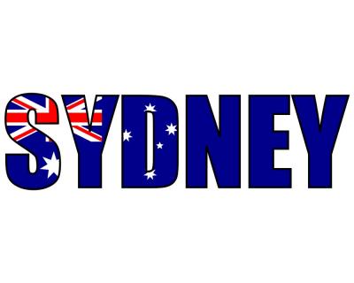 Sydney Schriftzug Aufkleber Aufkleber