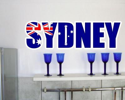 Wandtattoo Sydney Schriftzug