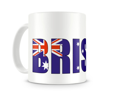 Tasse mit Brisbane Schriftzug